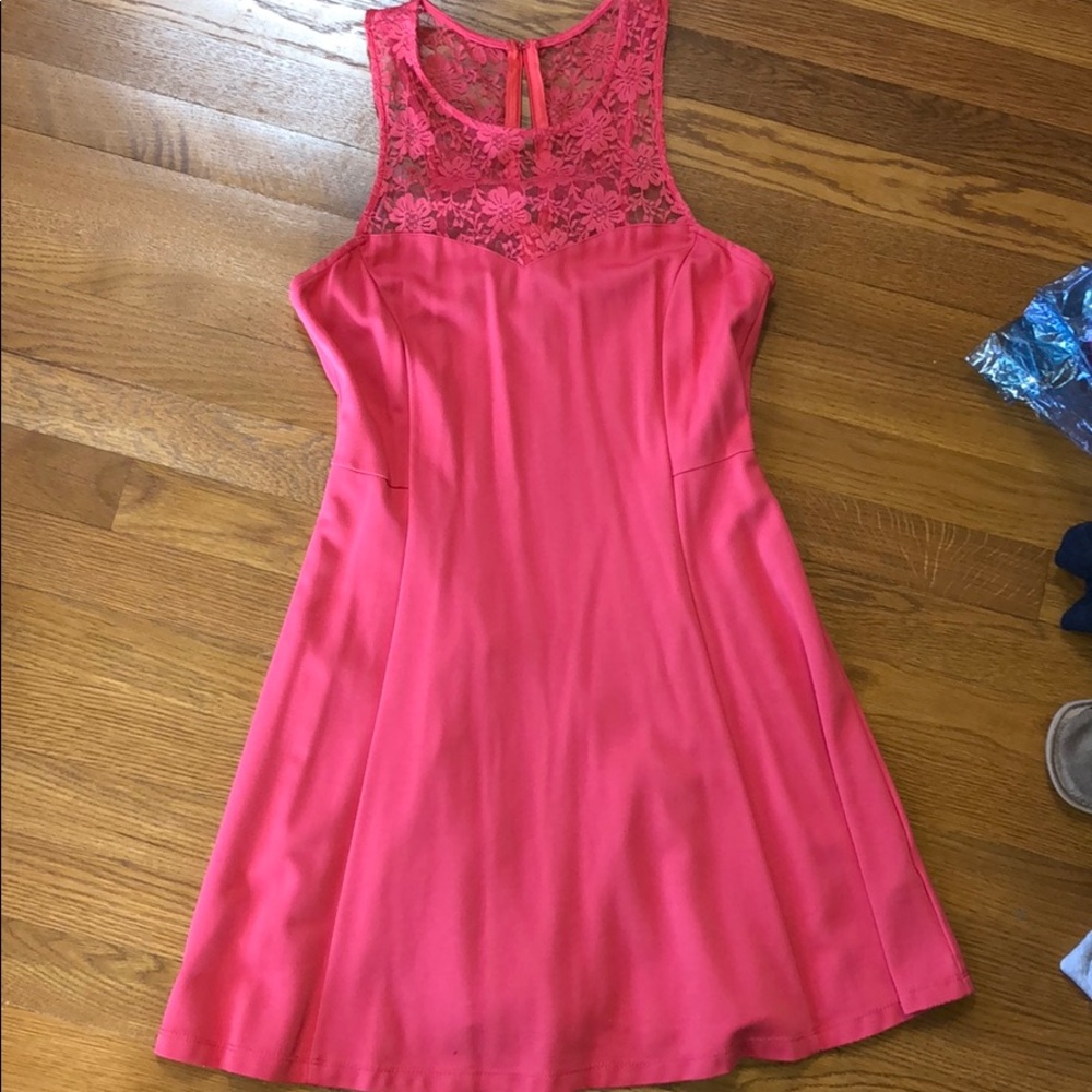 Peach spring dress